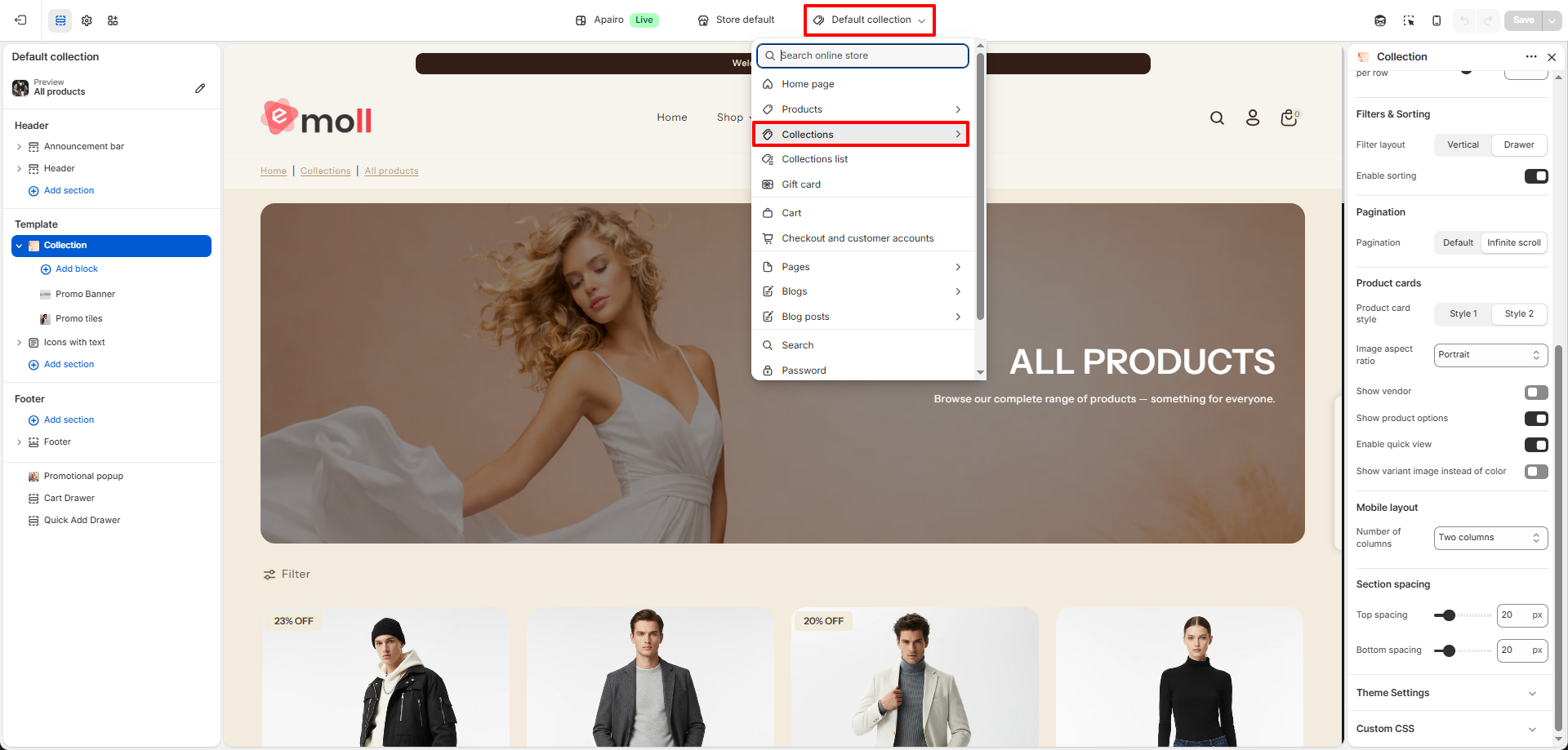 Access Collection Page