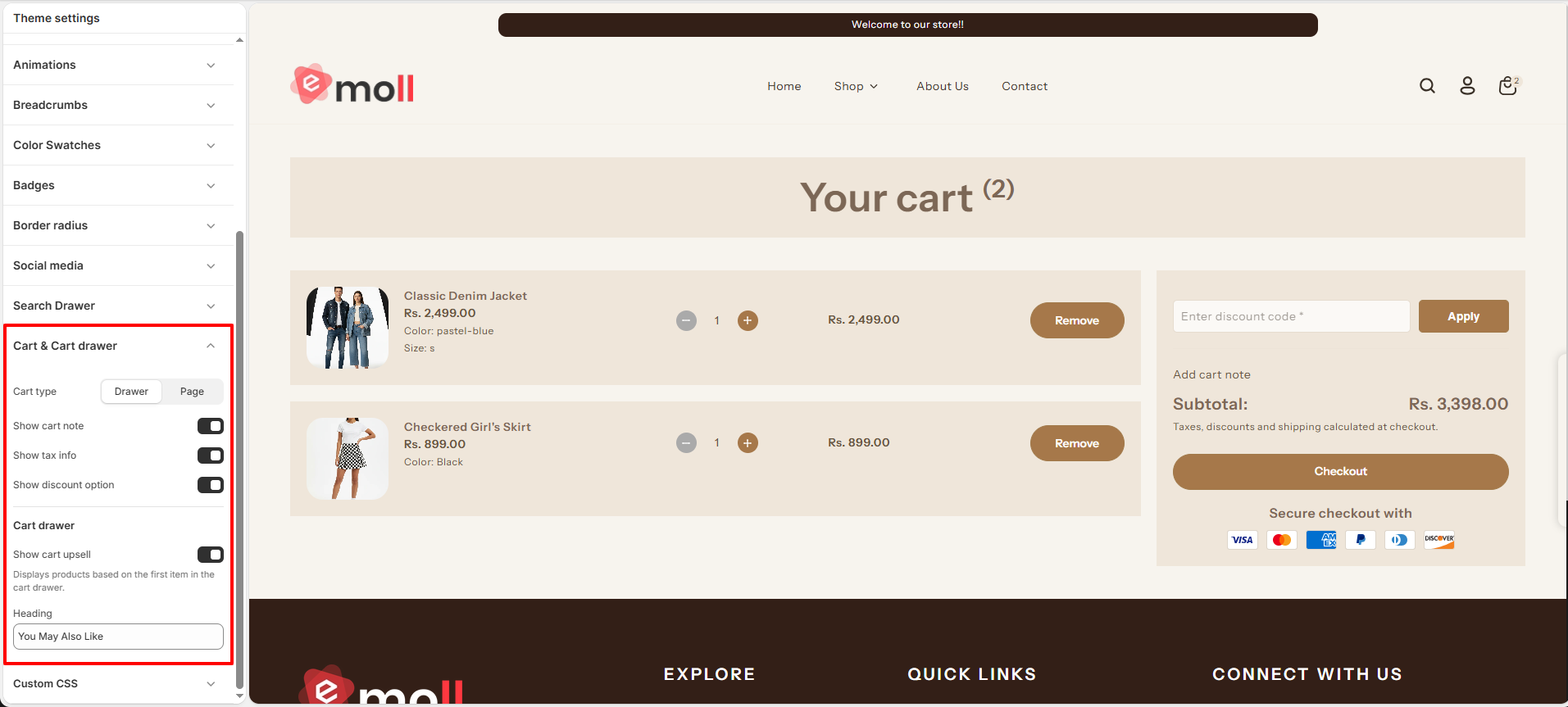 Change Cart Type