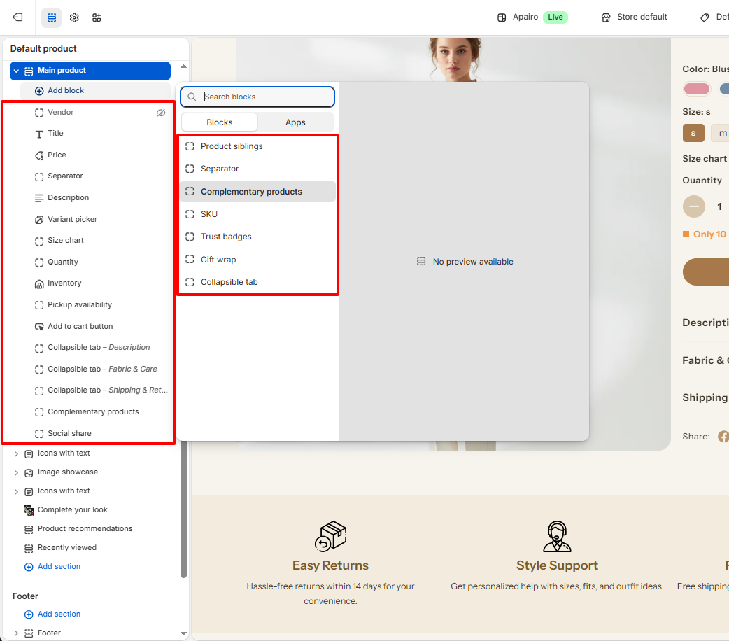 Featured Product Available Block