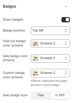 Enable Product Badges